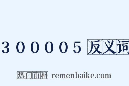 300005反义词是什么意思的图片